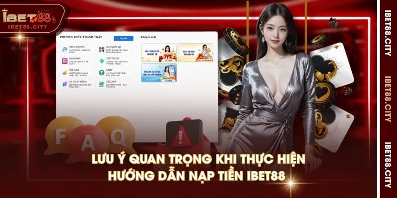 Lưu ý quan trọng khi thực hiện hướng dẫn nạp tiền IBET88 